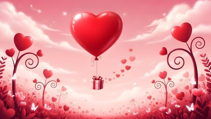 Romantic heart balloon