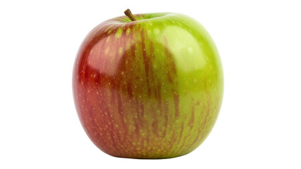 Isolated Apple in Studio Light Showing Red Green Skin; Healthy Diet, Food, and Raw Nutrition
