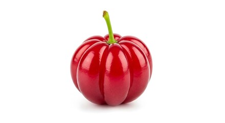 Fresh Red Acerola Cherry Isolated on White