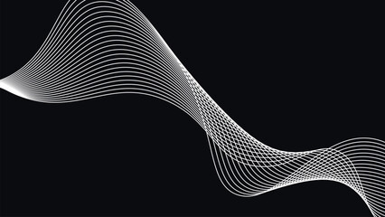 Elegant abstract crossing wave lines flowing geometric curve background