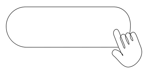 Mouse pointer clicking on a subscribe button with an extended index finger, encouraging users to follow and stay updated on the latest online content  continuous one line drawing