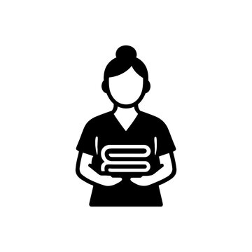 Hotel Maid Housekeeping Service Icon