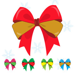 Bow Shape Illustration for Christmas decorations 