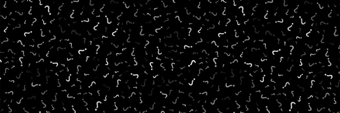 Question mark Seamless Dark pattern. Seamless repeating tiling question flat pattern. 