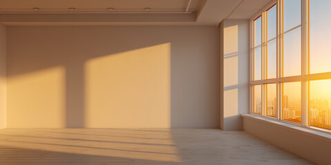 Empty room with wooden floor