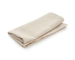Linen napkin on a white isolated background