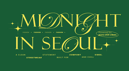 A simple and minimalist Soul Typography slogan. Perfect for Streetwear T-Shirt Printing.