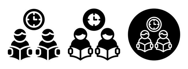 Study Session Icon Collection Glyph & Mixed Style