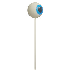 Mockup of an artificial eyeball on a stick in a minimalist design for educational purpose
