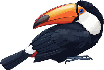 Obraz premium rainforest royalty a colorful beak proclaims the tropics unique splendor, isolated on transparent background