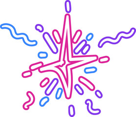 Neon Cute Sparkle Decoration