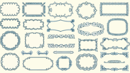 Elegant Collection of Ornate Decorative Frames and Borders for Invitations