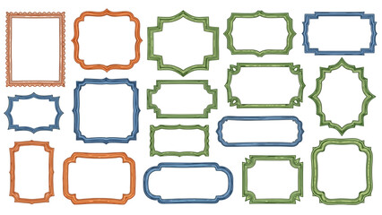 Ornate Border Frame Collection Decorative Graphic Elements for Design Projects