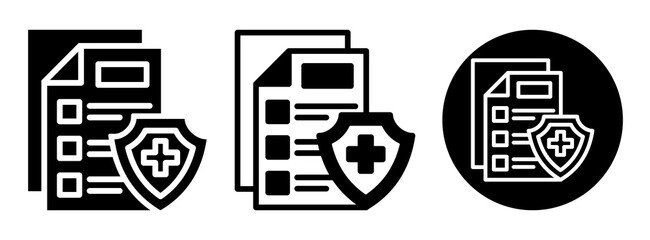Medical Data Icon Collection Glyph & Mixed Style