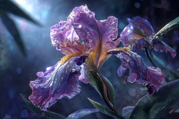 purple iris flower