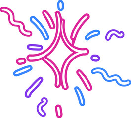 Neon Cute Sparkle Decoration