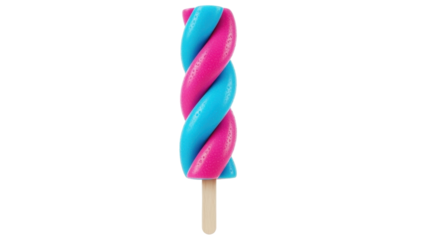 Isolated Twist Pop, a refreshing candy on a stick for hot weather and summer celebrations
