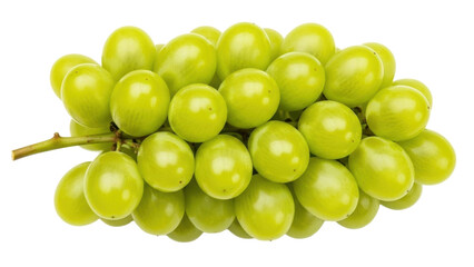 Isolated bunch of green seedless grapes ready to eat as a refreshing healthy snack