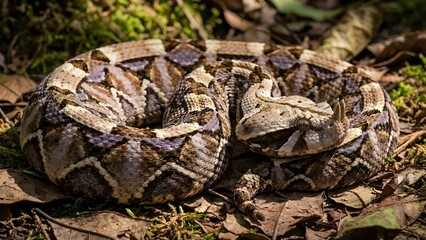 Fototapeta premium Gaboon Viper(ガボンアダー)