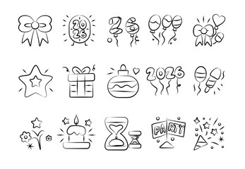 2026 New Year Element Icons