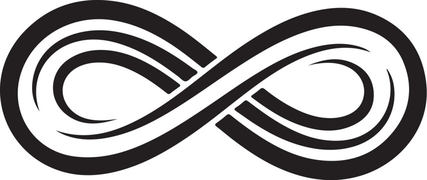 Infinity Symbol with Swirling Lines endless loop