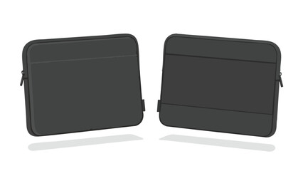 Sleek protective sleeves, offering stylish safeguard for laptops with minimalist design on clean background and enhanced portability providing