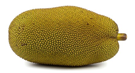 Whole Fresh Tropical Jackfruit Isolated on White Background