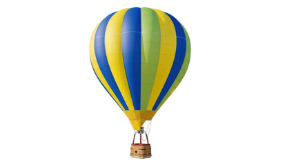 Fototapeta premium Isolated hot air balloon soars high as a symbol of freedom and exploration, journey's peak