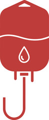 Vector icon of blood donation bag icon vector graphic