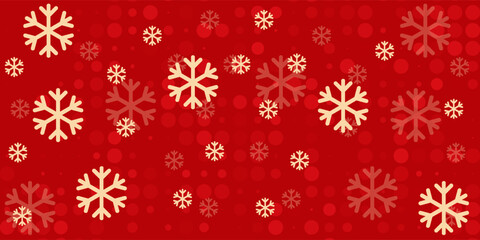 Free vector red christmas background with snowflakes lights design