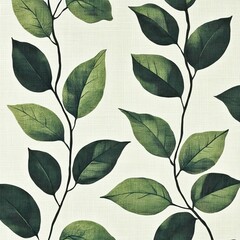 Modern botanical leaves pattern for home decor