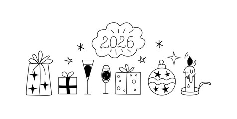  2026 New Year Element Icons