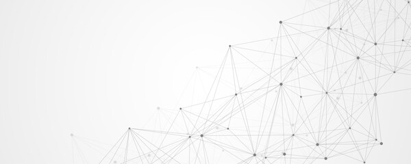 Global network connection concept. Big data visualization. Social network communication in the global computer networks. Internet technology. Business. Science. Vector illustration