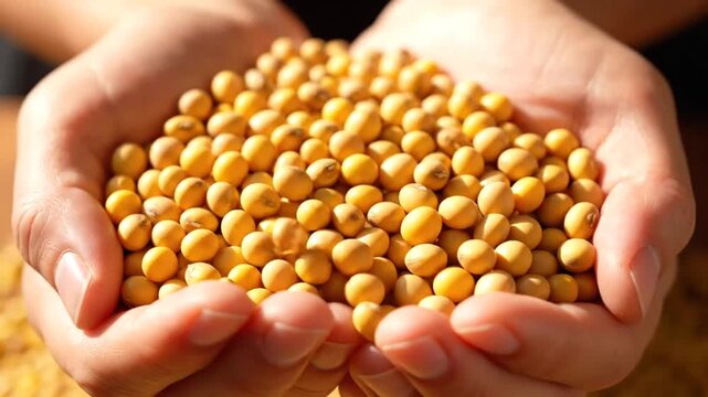 Hands Holding Golden Lentils in a Close-Up Visual Displaying Harvest Freshness