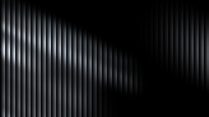 Fototapeta premium Vertical black-white stripes with diagonal lighting – Abstract, Texture, Depth, Optical, Background, Visual Element