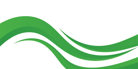 Modern green banner background. Graphic design banner pattern background template with dynamic wave shapes.