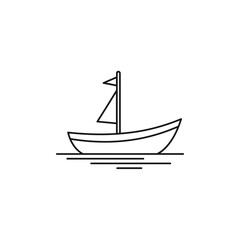 ship on a white background