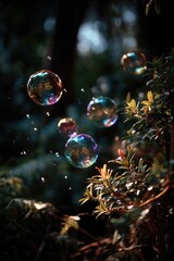 Dreamy Floating Light Orbs with Ethereal Highlights
