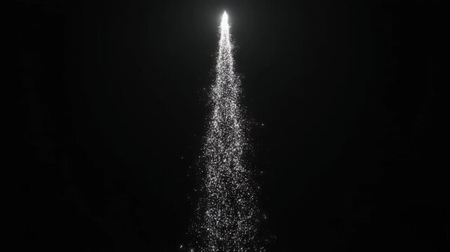 漆黒輝く垂直上昇スパーク映像素材