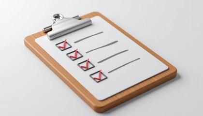 Streamlined office task management checklist for productivity with minimalist design and digital content focus