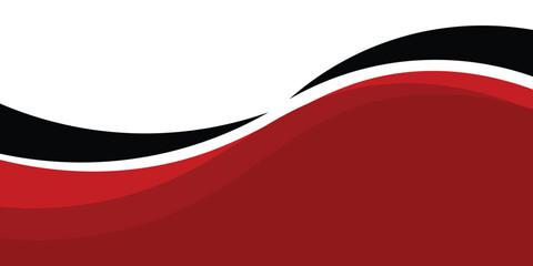Vector black and red line background curve element with white space for text and message design, overlapping layers, vector