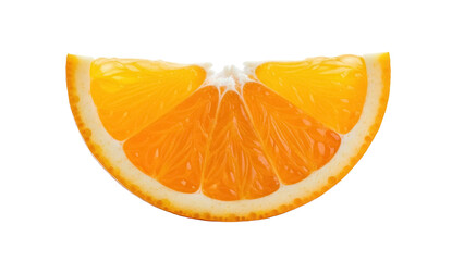 Vibrant orange slice PNG isolated on transparent background, juicy citrus fruit with bright color and refreshing taste for healthy eating concepts