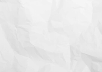 White crumpled sheet of paper texture. Vector