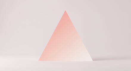 Minimalist Pink Triangle on Light Gray Background for Modern Art or Design Projects