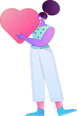 A relief illustration of a figure holding a caring hand, embodying the act of sharing affection.
