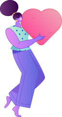 A relief illustration of a figure holding a caring hand, embodying the act of sharing affection.
