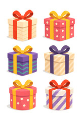 Cute Pastel Gift Box Clipart Collection