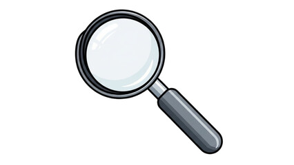 Magnifying Glass Illustration in a Minimalistic Style
