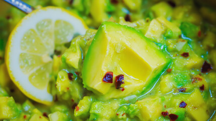 Fresh Avocado Salad with Herbs and Vegetables
