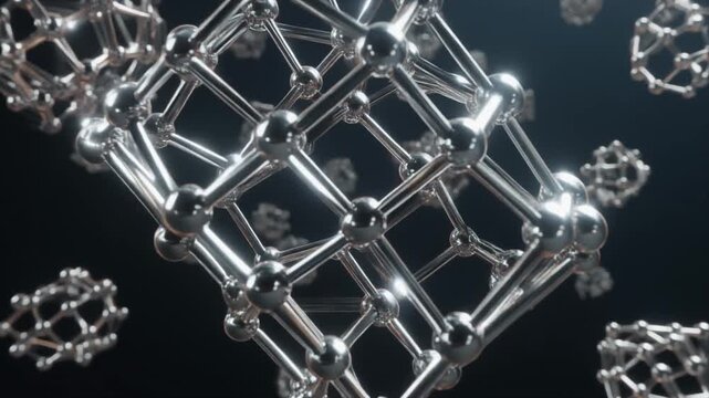 Seamless Loop: Cloud of Glowing Silver Nanobots Rapidly Self-Assembling into Complex Structures